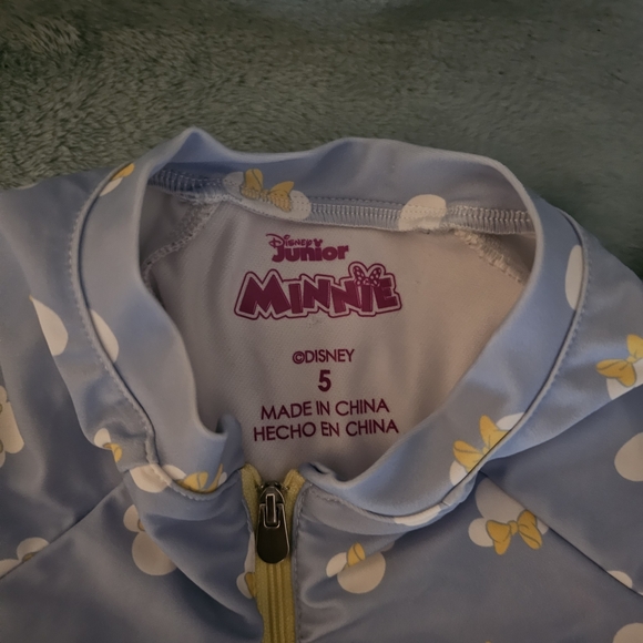 Disney Minnie Mouse Blue and Yellow Kids One Piece - Picture 3 of 6